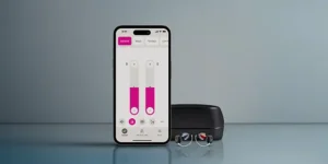 The Oticon Zeal hearing aid with the paired phone app to enhance the quality of what you hear.